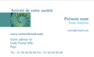 Carte de visite - Ref CV-A1612