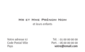 Carte de visite - Ref CV-A9303