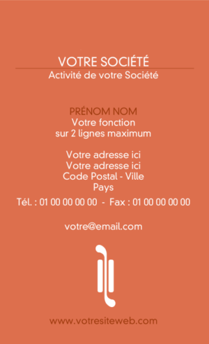 Carte de visite verticale - Ref CV-G1827