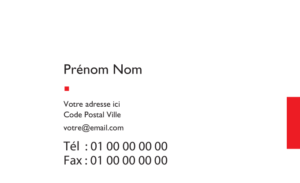 Carte de visite - Ref CV-A9618