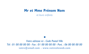 Carte de visite - Ref CV-A9631
