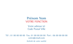 Carte de visite - Ref CV-A1746
