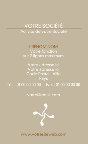 Carte de visite verticale - Ref CV-G1828