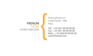 Carte de visite - Ref CV-A8364