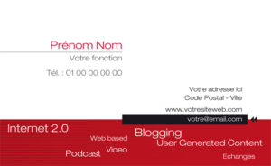 Carte de visite - Ref CV-A6386