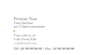Carte de visite - Ref CV-A679
