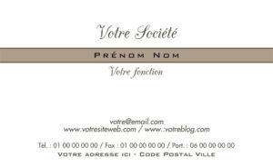Carte de visite - Ref CV-A697