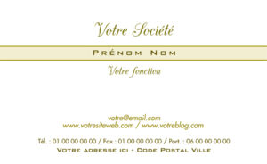 Carte de visite - Ref CV-A702