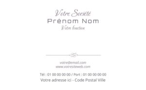 Carte de visite - Ref CV-A710