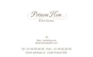 Carte de visite - Ref CV-A714
