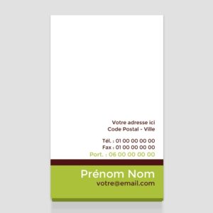 Carte de visite verticale - Ref CV-G8598