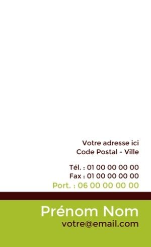 Carte de visite verticale - Ref CV-G8598