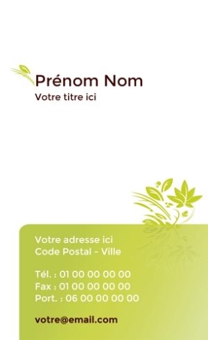 Carte de visite verticale - Ref CV-G8599