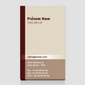 Carte de visite verticale - Ref CV-G8603