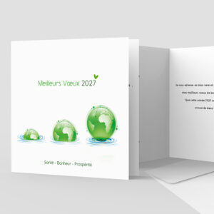 Carte de voeux 2 volets - Ref CX-A8794