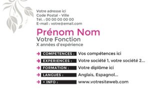 Carte de visite gratuite - Ref CV-A8990-GR