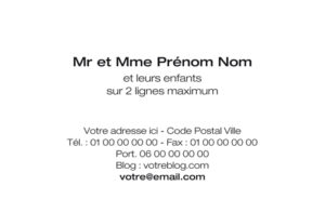 Carte de visite - Ref CV-A9322