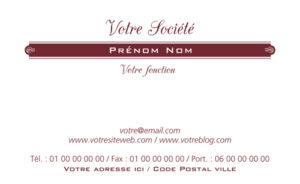 Carte de visite - Ref CV-A9354