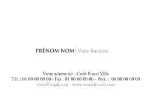 Carte de visite - Ref CV-A9629