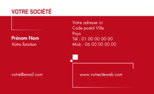 Carte de visite - Ref CV-A9661