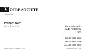 Carte de visite - Ref CV-A9759