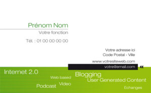 Carte de visite - Ref CV-A9835