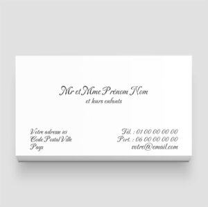 Carte de visite - Ref CV-A9861