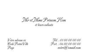 Carte de visite - Ref CV-A9861