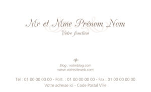 Carte de visite - Ref CV-A9875