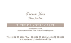 Carte de visite - Ref CV-A9895