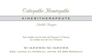 Carte de visite - Ref CV-A9898