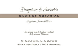 Carte de visite - Ref CV-A9899
