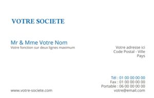 Carte de visite grand format - Ref CV-D9916