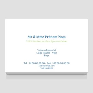 Carte de visite grand format - Ref CV-D9921