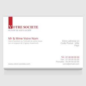 Carte de visite grand format - Ref CV-D9937