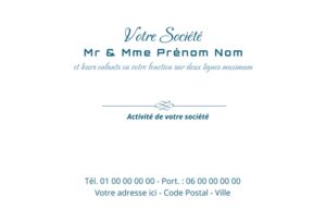 Carte de visite grand format - Ref CV-D9950