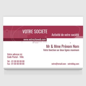 Carte de visite grand format - Ref CV-D9962