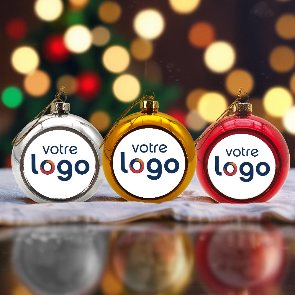 Lot de 3 Boules de Noël - Avec votre logo – Image 2
