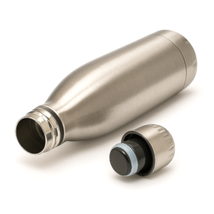 Bouteille isotherme Argent  - Votre logo <br> <strong>  500 ml </strong> – Image 3
