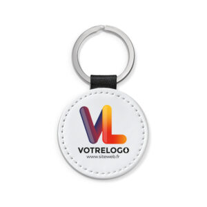 Porte-clé personnalisé verso bleu - Votre logo – Image 2