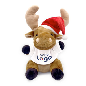 Peluche Renne de Noël  - Votre logo <br> <strong>  20 cm </strong>