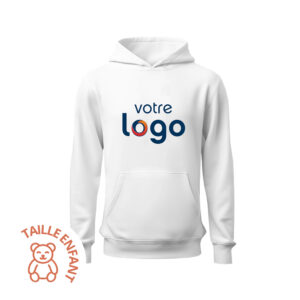 Sweat-shirt enfant à capuche mixte Roly® – Blanc – Image 2