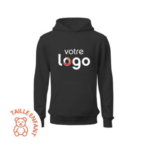 Sweat-shirt enfant à capuche mixte Roly® – Noir – Image 2