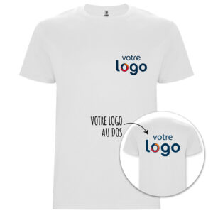 T-shirt mixte Roly® – Blanc recto verso – Image 2