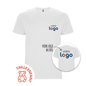 T-shirt enfant mixte Roly® – Blanc recto verso – Image 2
