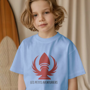 T-shirt enfant mixte Roly® – Bleu clair recto verso