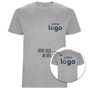 T-shirt mixte Roly® – Gris recto verso – Image 2