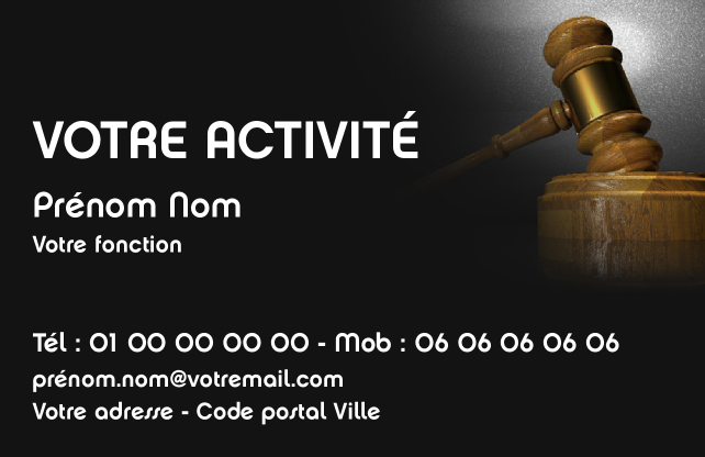 Carte de visite Avocat CV-B15230