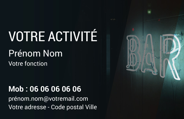 Carte de visite Bar CV-B15226