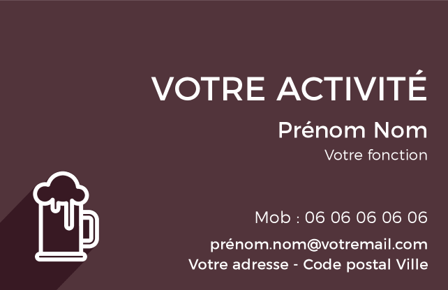 Carte de visite Brasserie CV-B15236